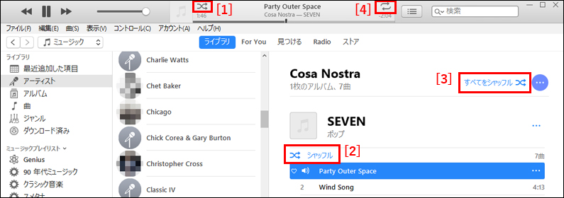 Itunesで曲を順番どおりに再生できない シャッフルを解除できない チェックマークが付けられない It Sorayori